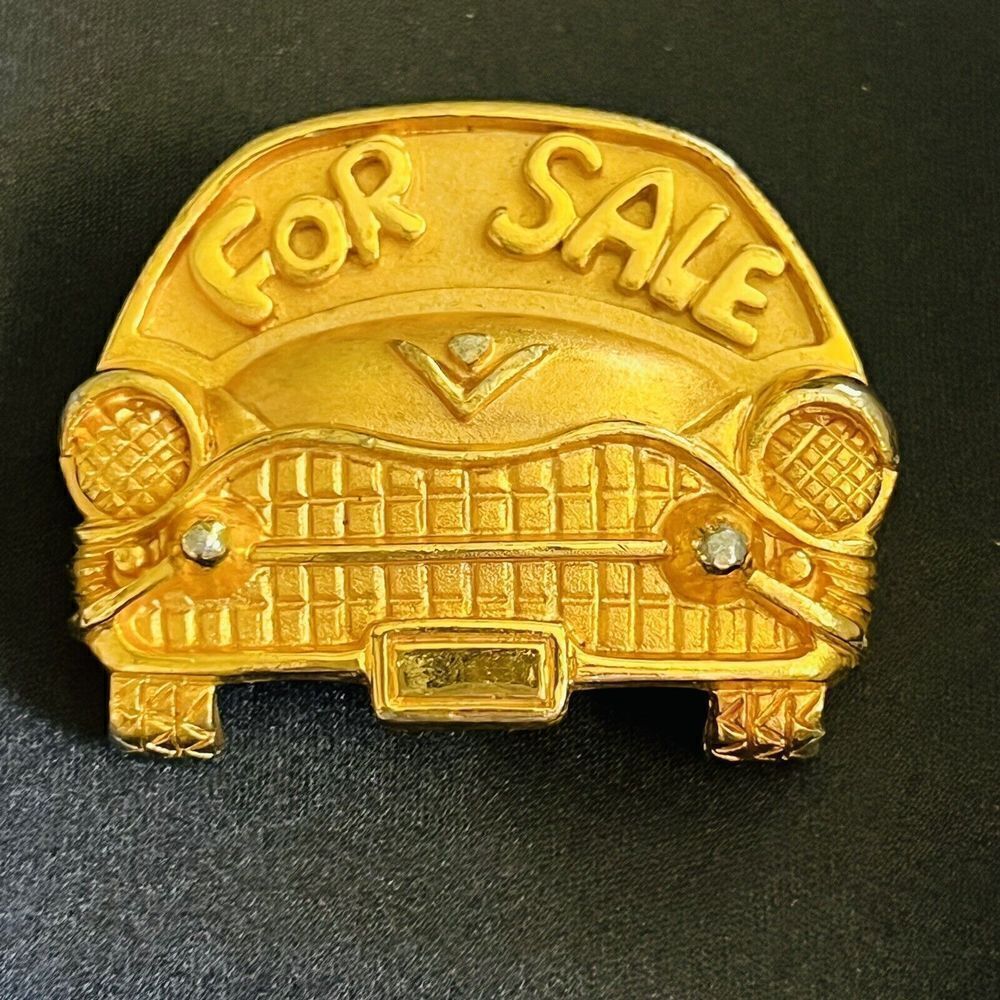 Vintage Car Dealership For Sale Brooch Casual Corner Brushed Satin Gold 4040